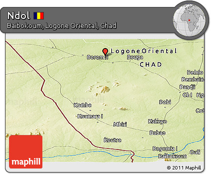 Physical Panoramic Map of Ndol