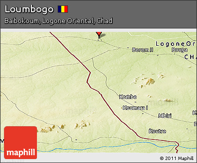 Physical Panoramic Map of Loumbogo