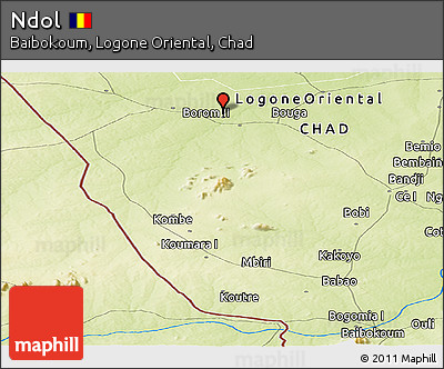 Physical Panoramic Map of Ndol