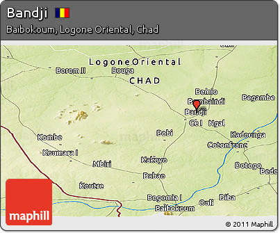 Physical Panoramic Map of Bandji