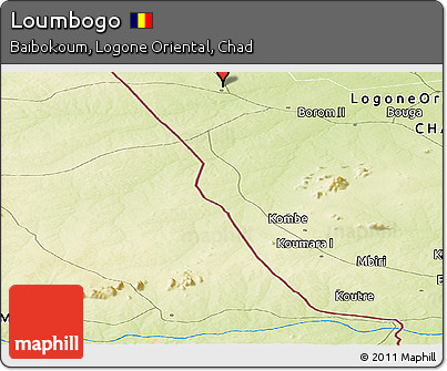 Physical Panoramic Map of Loumbogo