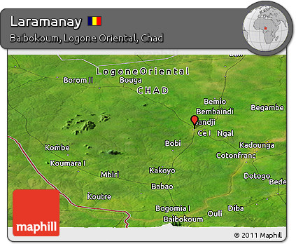 Satellite Panoramic Map of Laramanay