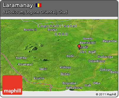Satellite Panoramic Map of Laramanay