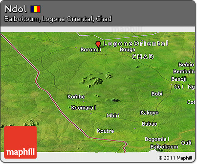 Satellite Panoramic Map of Ndol