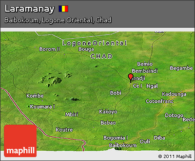 Satellite Panoramic Map of Laramanay