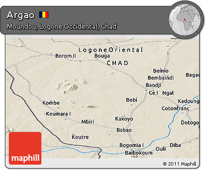 Shaded Relief Panoramic Map of Argao
