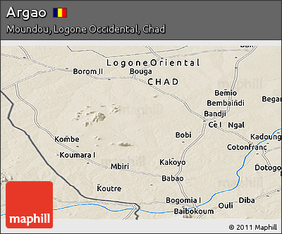 Shaded Relief Panoramic Map of Argao
