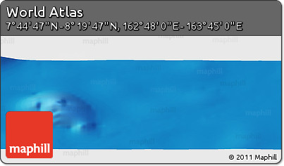 Physical Panoramic Map of the Area around 8° 2' 17" N, 163° 16' 30" E