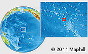 Physical Location Map of the area around 8° 2' 17" N, 163° 7' 30" W