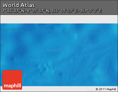 Physical 3D Map of the Area around 8° 2' 17" N, 166° 40' 30" E