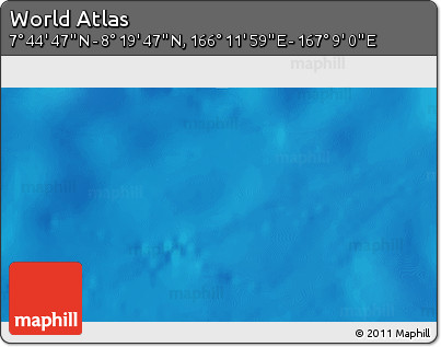 Physical 3D Map of the Area around 8° 2' 17" N, 166° 40' 30" E