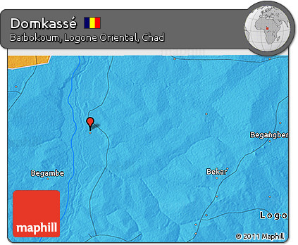 Political 3D Map of Domkassé