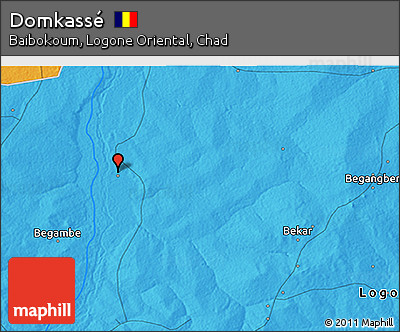 Political 3D Map of Domkassé
