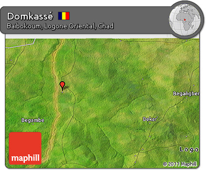 Satellite 3D Map of Domkassé