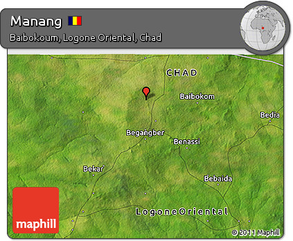 Satellite 3D Map of Manang