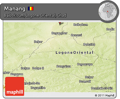 Physical Panoramic Map of Manang