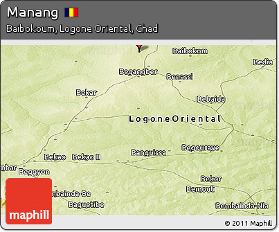 Physical Panoramic Map of Manang