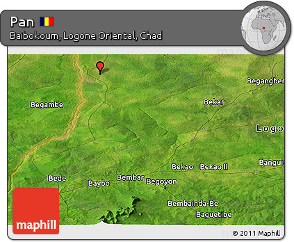 Satellite Panoramic Map of Pan