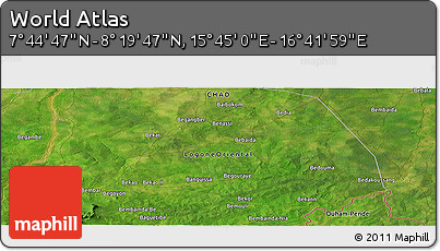 Satellite Panoramic Map of the Area around 8° 2' 17" N, 16° 13' 30" E