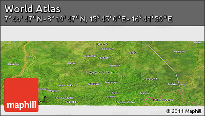 Satellite Panoramic Map of the Area around 8° 2' 17" N, 16° 13' 30" E