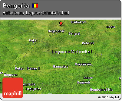 Satellite Panoramic Map of Bengaïda