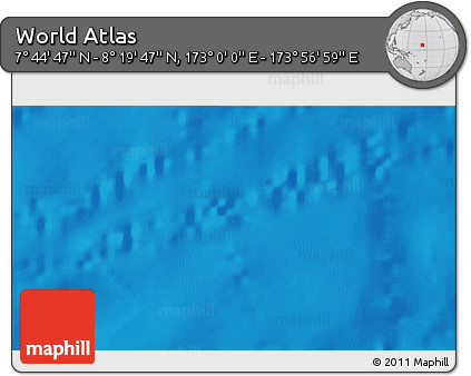 Physical 3D Map of the Area around 8° 2' 17" N, 173° 28' 29" E
