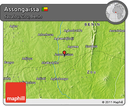 Physical 3D Map of Assongaïssa