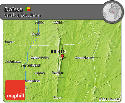 Physical 3D Map of Doïssa