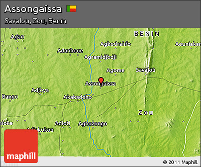 Physical 3D Map of Assongaïssa
