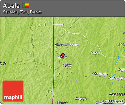 Physical 3D Map of Abala