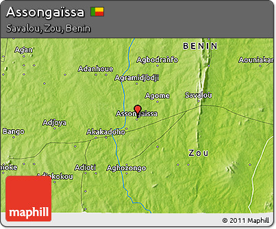 Physical 3D Map of Assongaïssa