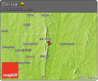 Physical 3D Map of Doïssa
