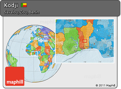 Political Location Map of Kodji