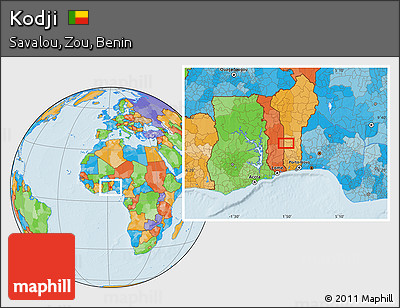 Political Location Map of Kodji