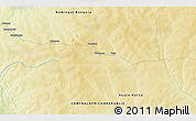 Physical 3D Map of the area around 8° 2' 17" N, 21° 19' 30" E