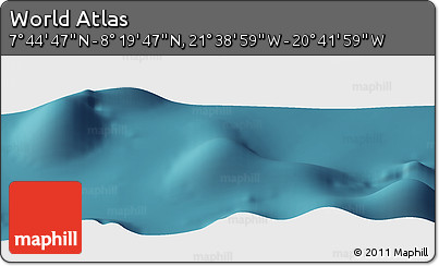 Satellite Panoramic Map of the Area around 8° 2' 17" N, 21° 10' 29" W