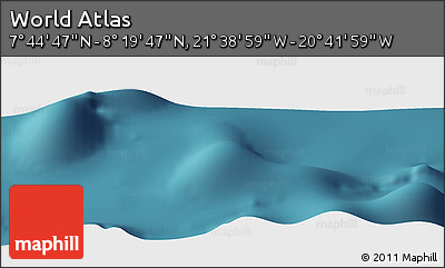 Satellite Panoramic Map of the Area around 8° 2' 17" N, 21° 10' 29" W
