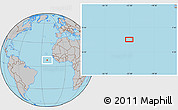 Gray Location Map of the area around 8° 2' 17" N, 22° 52' 30" W