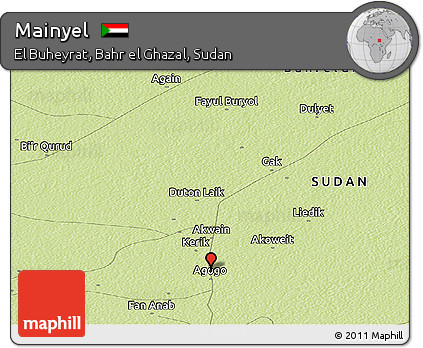 Physical Panoramic Map of Mainyel