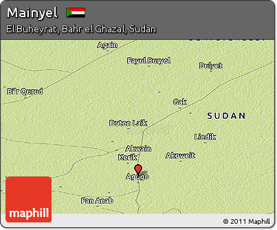 Physical Panoramic Map of Mainyel