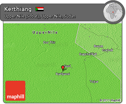 Political 3D Map of Kerthiang