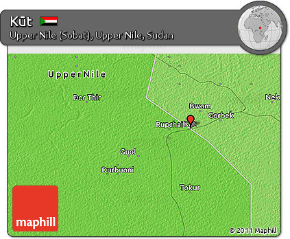 Political 3D Map of Kūt