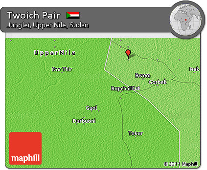 Political 3D Map of Twoich Pair