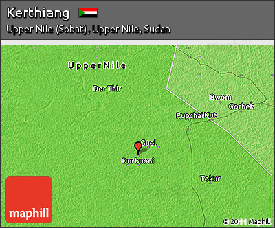 Political 3D Map of Kerthiang
