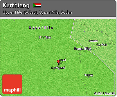 Political 3D Map of Kerthiang