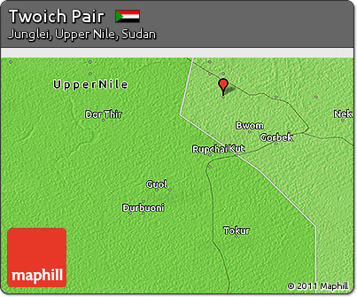 Political 3D Map of Twoich Pair