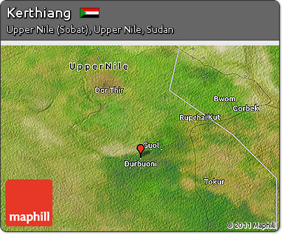 Satellite 3D Map of Kerthiang