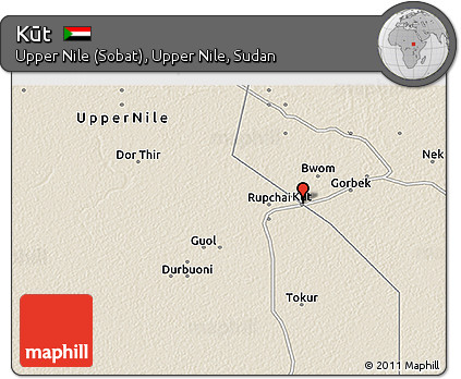 Shaded Relief 3D Map of Kūt