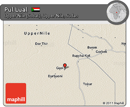 Shaded Relief 3D Map of Pul Lual