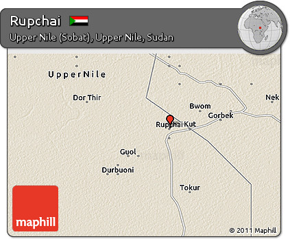 Shaded Relief 3D Map of Rupchai